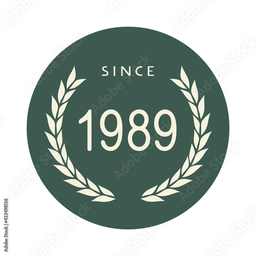 Since 1989 emblem photo