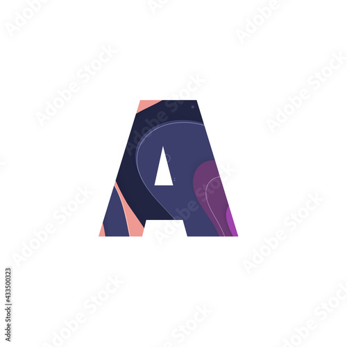 Initial letter A logo vector design template