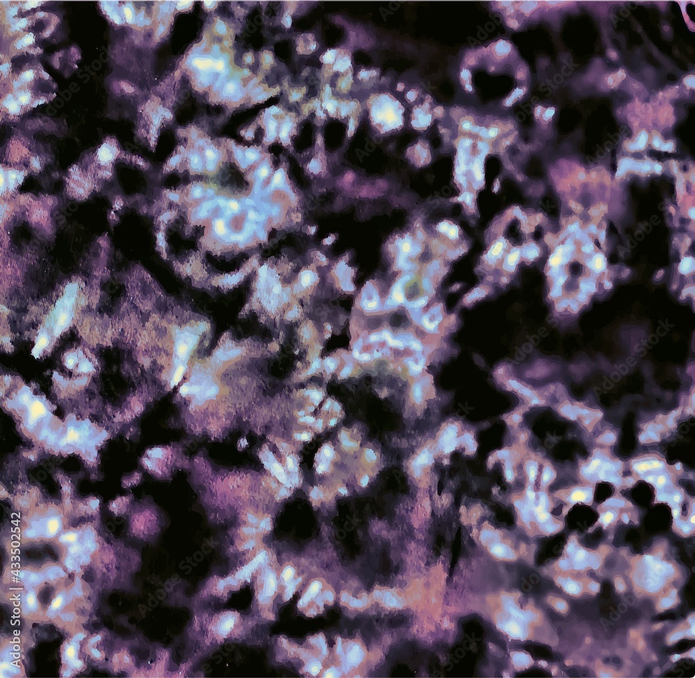 Tie dye background Geometric pattern texture Vector illustration Shibori Abstract batik brush seamless and repeat pattern design Dark, black, blue, purple