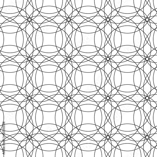 Lace ornament. Seamless circles make same pattern.
