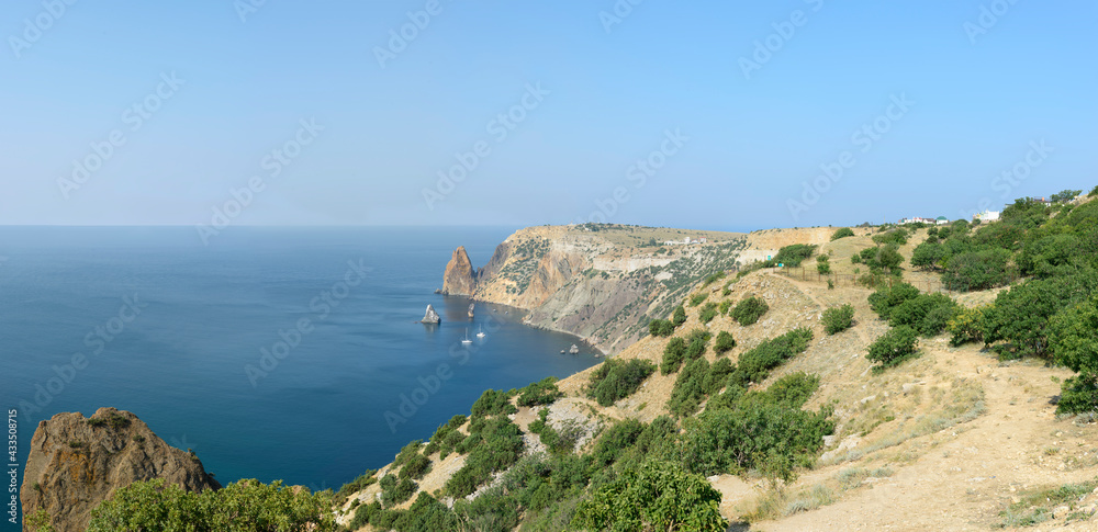 Panorama of Fiolent Cape near Sevastopol in Crimea, Russia.