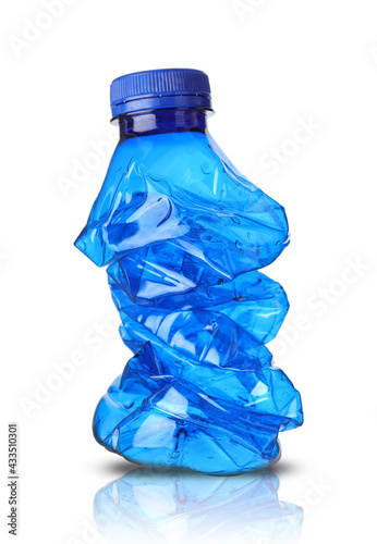 a large crushed bottle
