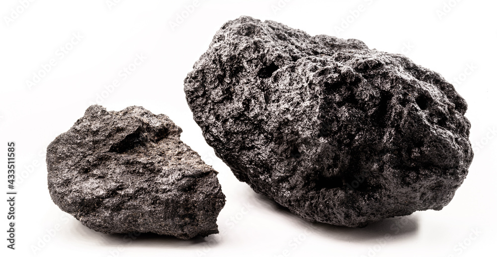 large piece of mineral coal used in industrial fuel, on isolated white background large piece of mineral coal used in industrial fuel, on isolated white background