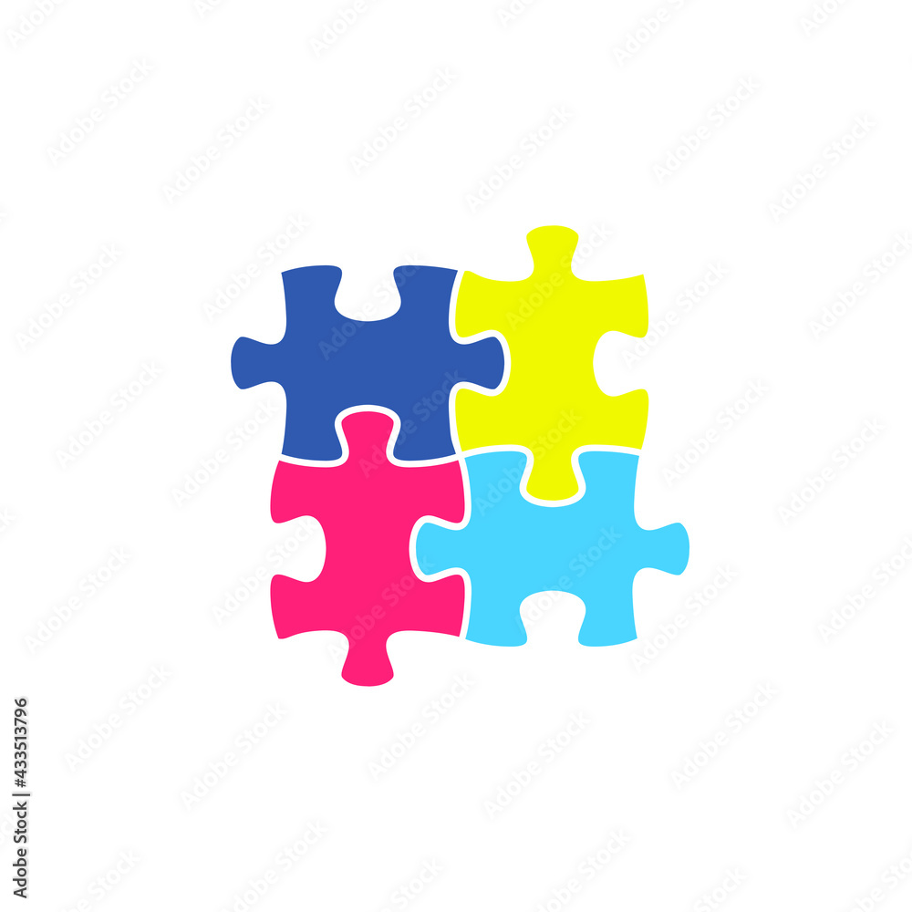 puzzle icon - puzzle isolate, teamwork illustration- Vector puzzle. Vector illustration puzzle icon - puzzle isolate, teamwork illustration- Vector puzzle. Vector illustration