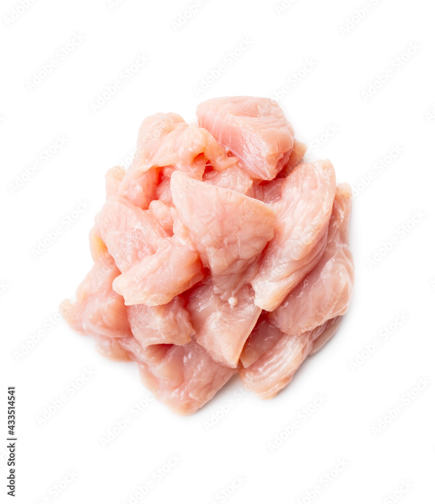 Poultry meat. Sliced raw turkey meat. Breast meat Poultry meat. Sliced raw turkey meat. Breast meat