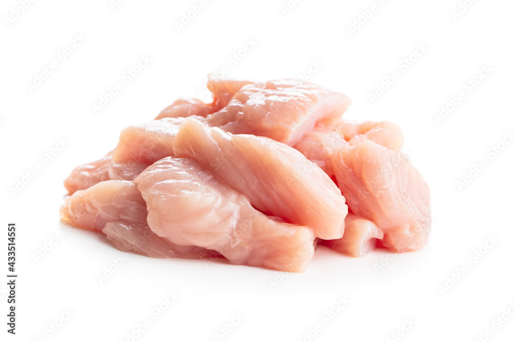 Poultry meat. Sliced raw turkey meat. Breast meat Poultry meat. Sliced raw turkey meat. Breast meat