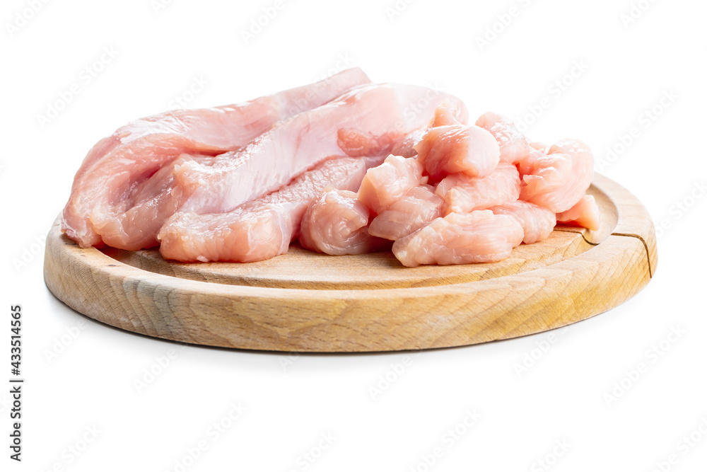 Poultry meat. Sliced raw turkey meat. Breast meat Poultry meat. Sliced raw turkey meat. Breast meat