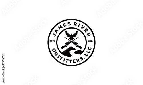 Hunting Logo Vector Icon Illustration