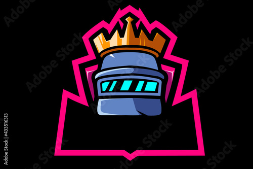 Helmat King Logo Desgin Mascot