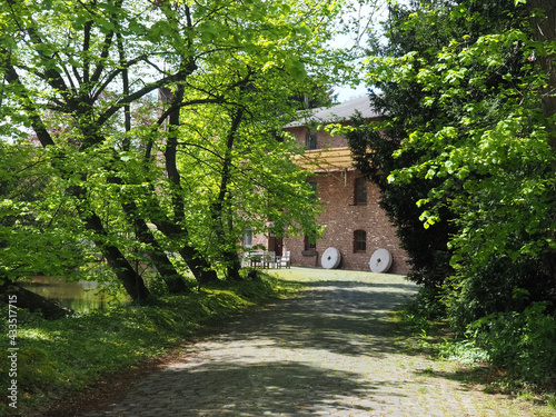 Historic mill named Erft Muehle in the city of Grevenbroich in Germany