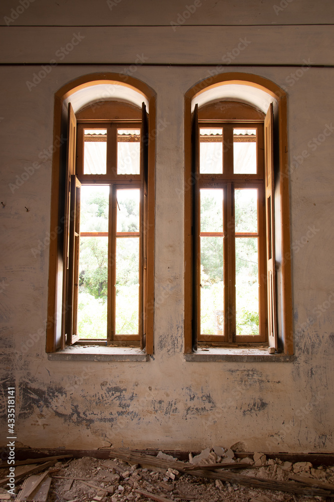 Chios, Greece - May, 2021. The first and oldest leprosarium in Greece, at Chios Ilsand. It's called Leprokomeio or Lovokomeio. Chios, Greece - May, 2021. The first and oldest leprosarium in Greece, at Chios Ilsand. It's called Leprokomeio or Lovokomeio.