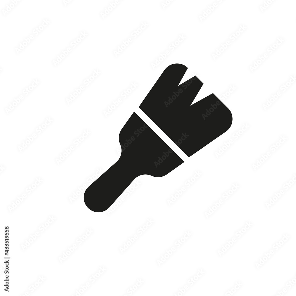 Paintbrush icon isolated on white background. Paintbrush icon isolated on white background.