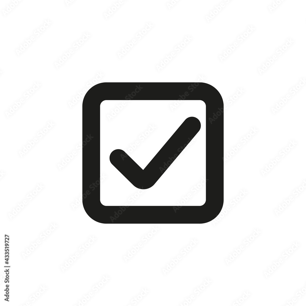 Checkbox icon vector illustration. Check mark sign. Checkbox icon vector illustration. Check mark sign.