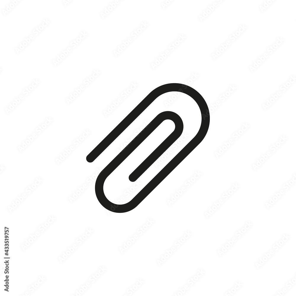 Attach file icon for web and mobile UI design. Paper clip symbol. Attach file icon for web and mobile UI design. Paper clip symbol.