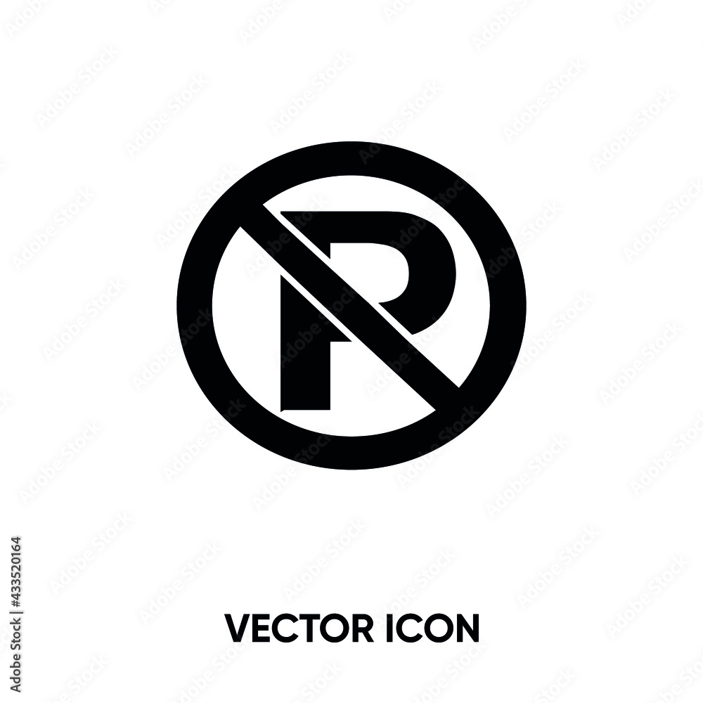 No parking vector icon . Modern, simple flat vector illustration for website or mobile app.Parking symbol, logo illustration. Pixel perfect vector graphics No parking vector icon . Modern, simple flat vector illustration for website or mobile app.Parking symbol, logo illustration. Pixel perfect vector graphics