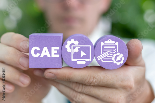 Obraz na plátně CAE Computer-aided engineering software system concept.