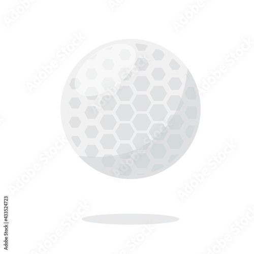 Golf Ball icon. White sport ball isolated.