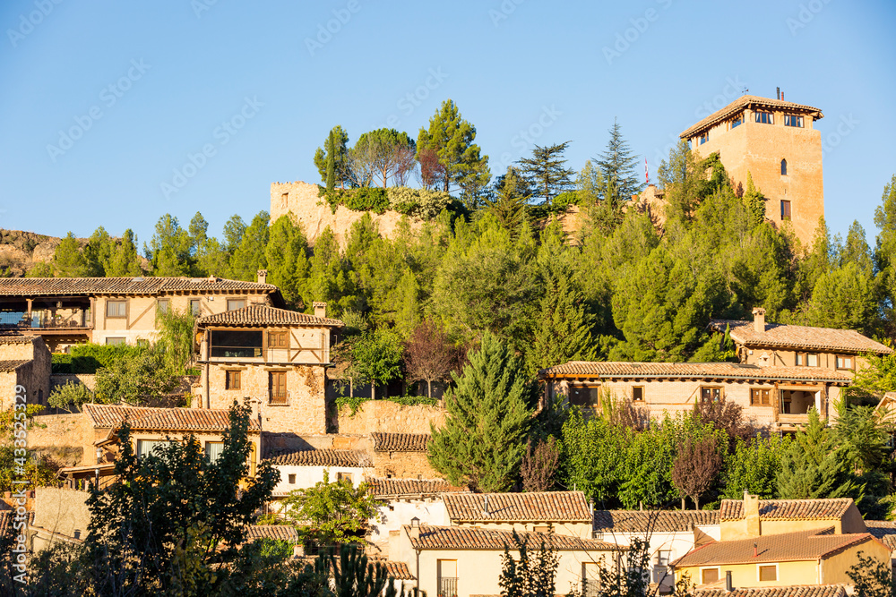 a view of Somaen village (municipality of Arcos de Jalon), province of Soria, Castile and Leon, Spain