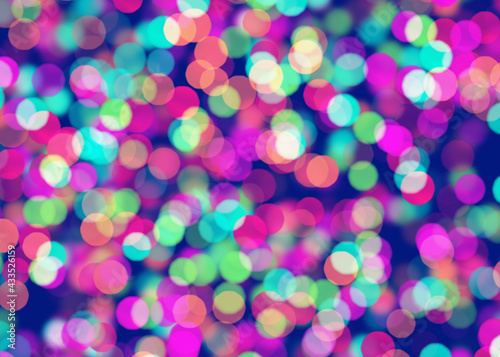 Holiday blur colorful rounds bokeh background