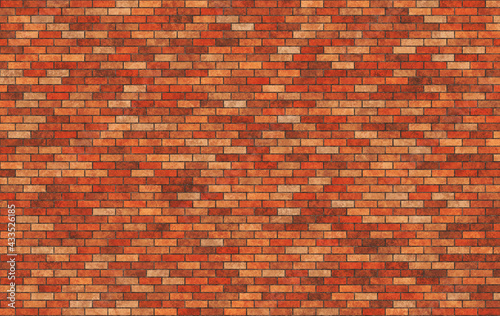 a wall of old red bricks