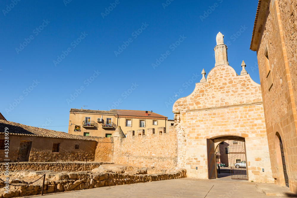 entry gate to the Cistercian monastery of Santa Maria la Real de Huerta, province of Soria, Castile and Leon, Spain