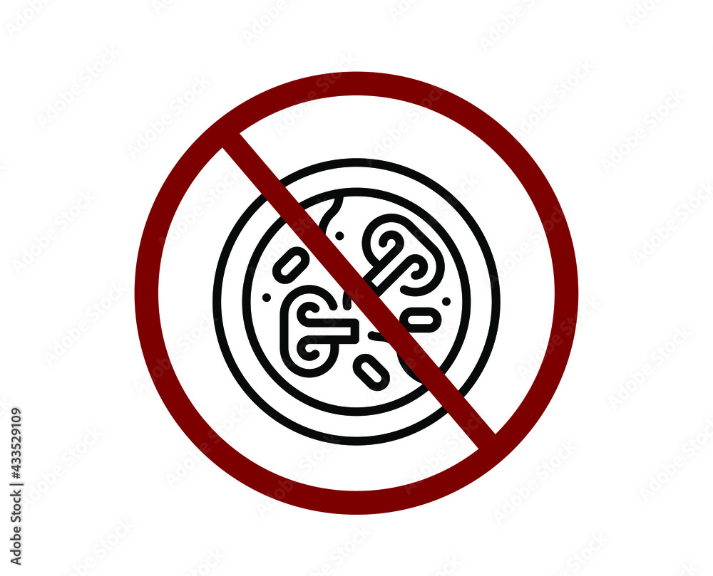 No salad vector icon. Editable stroke. Symbol in Line Art Style for Design, Presentation, Website or Apps Elements, Logo. Pixel vector graphics - Vector No salad vector icon. Editable stroke. Symbol in Line Art Style for Design, Presentation, Website or Apps Elements, Logo. Pixel vector graphics - Vector