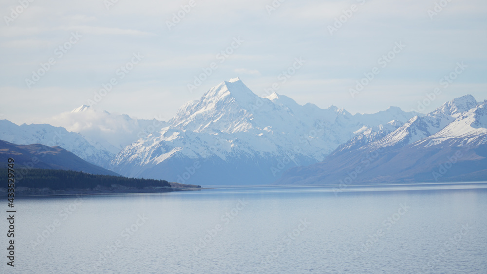 Lake Ruataniwha of the Mackenzie Basin in the South Island of New Zealand. 