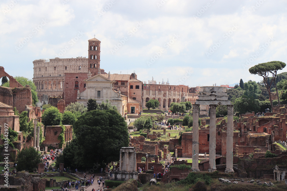 european roman rome city ruin photo