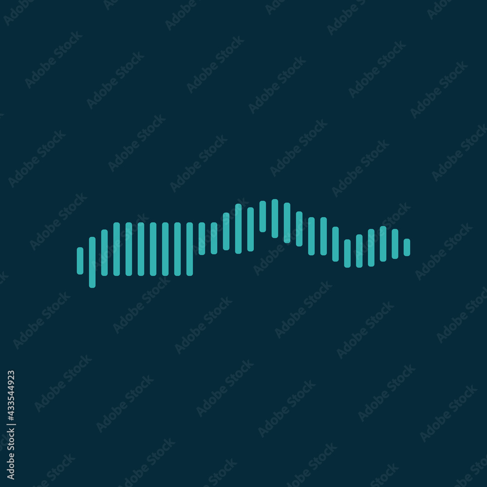 Vector abstract map of Gambia with blue straight rounded lines isolated on a indigo background. Vector abstract map of Gambia with blue straight rounded lines isolated on a indigo background.