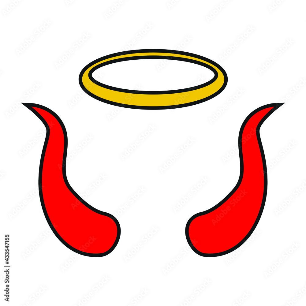 Set of horn devil vector Set of horn devil vector