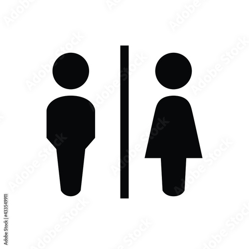 toilet sign, bathroom and restroom icon, washroom and wc banner