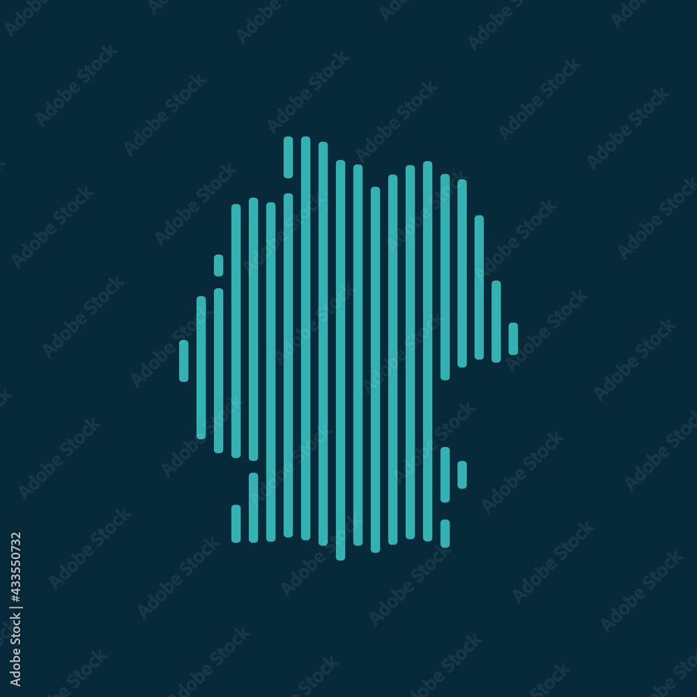 Vector abstract map of Germany with blue straight rounded lines isolated on a indigo background. Vector abstract map of Germany with blue straight rounded lines isolated on a indigo background.