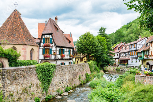 Picturesque view of the quaint town of Kayserberg, Alsace, France