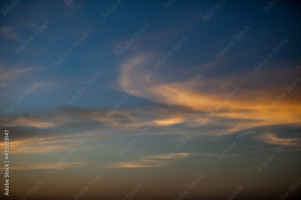 Sunset Sky with cloud background