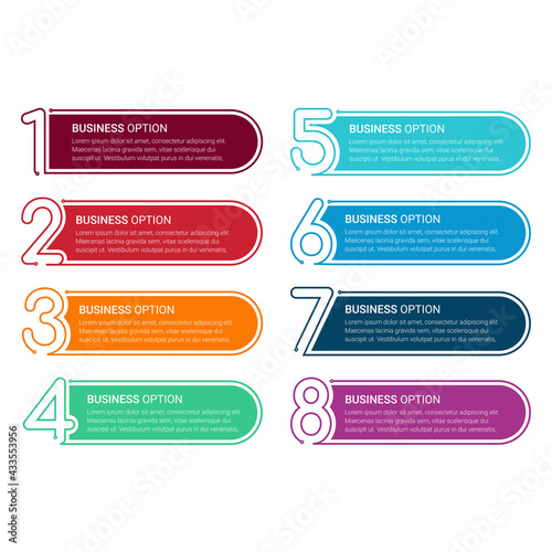 Business data visualization. timeline infographic icons designed for abstract background template. vector banner can be used for workflow layout, diagram,presentation, education or any number option.
