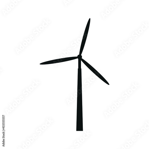 vector wind electricity generator on white background
