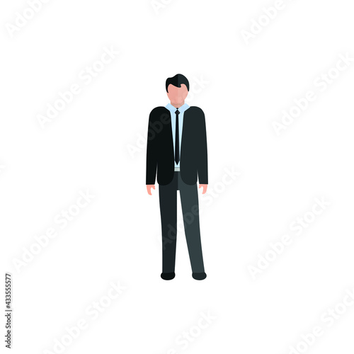 vector executive man with suit on white background