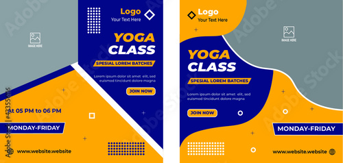 Text Editable World Yoga Day Social Media Post Template, Fitness or gym web post Template Design	
