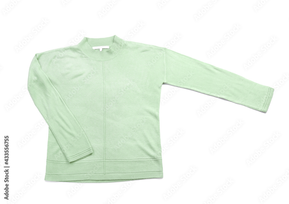 Stylish sweater on white background Stylish sweater on white background