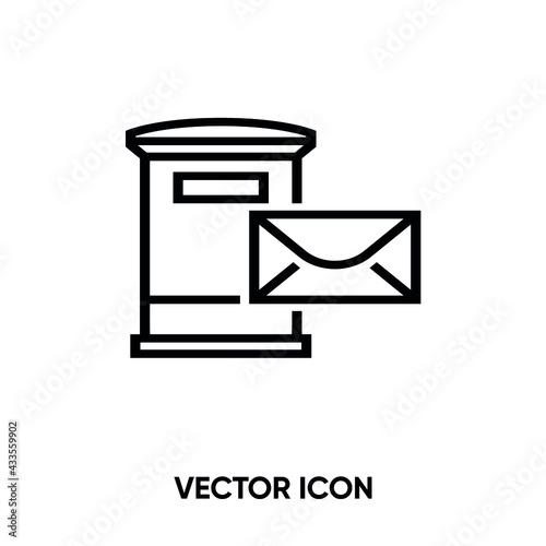 Post vector icon. Modern, simple flat vector illustration for website or mobile app. London post box symbol, logo illustration. Pixel perfect vector graphics	