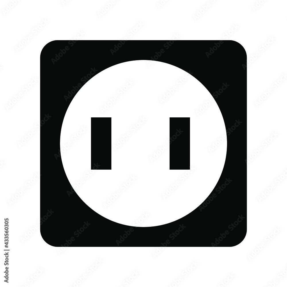 Power outlet icon vector graphic illustration Power outlet icon vector graphic illustration