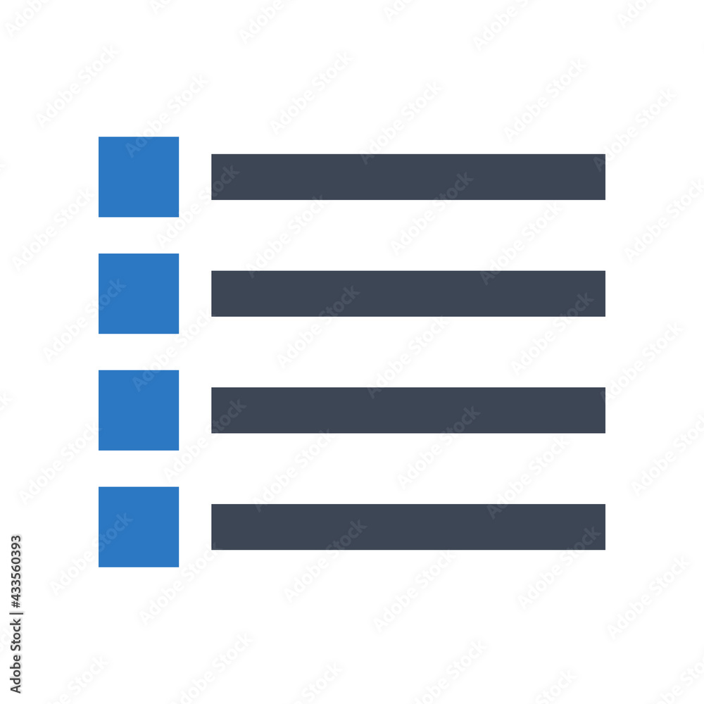 List menu icon vector graphic illustration List menu icon vector graphic illustration