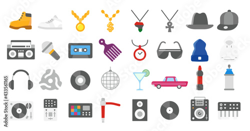 Hip Hop Icon Set