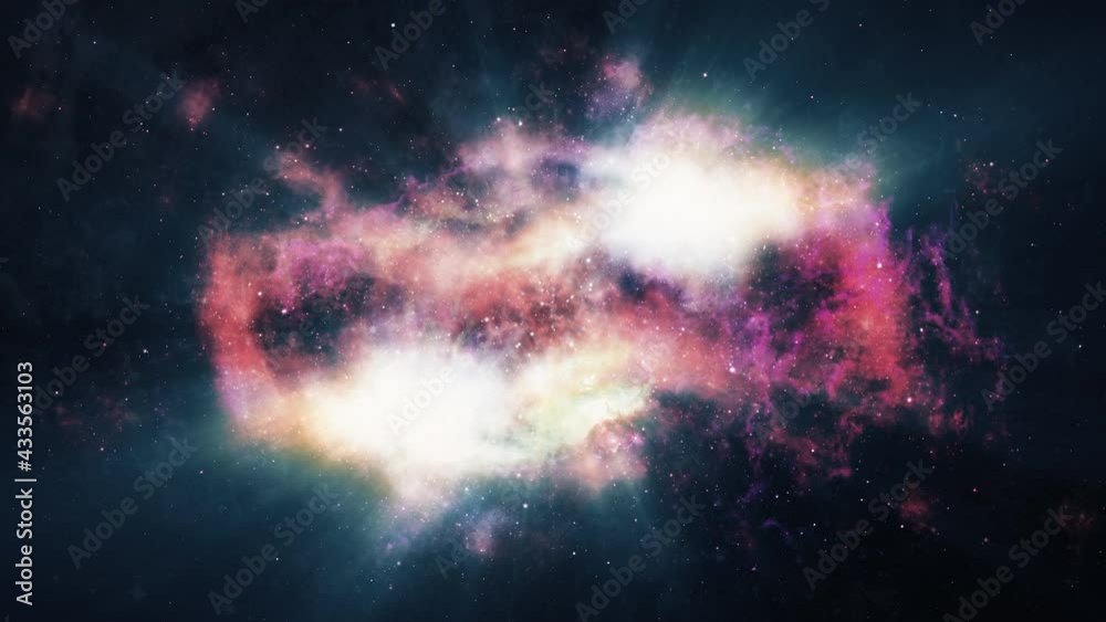 Abstract traveling through supernova bursts light. 4K 3D seamless loop heavenly stellar explosion supernova colorful nebula space dust clouds. Sci-Fi Fantasy Supernova animation of universe. 