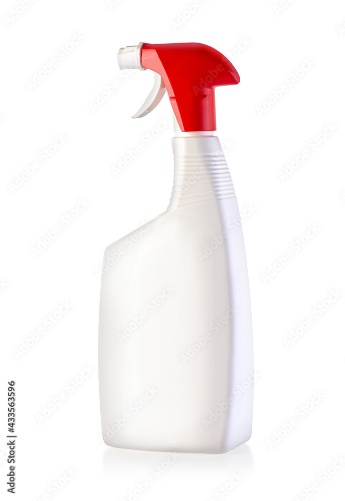 White empty plastic detergent bottle, White empty plastic detergent bottle,