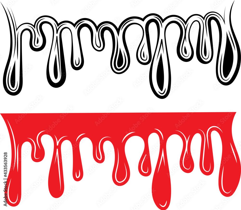 Blood Drop SVG Cut File, Blood Svg, Blood Drop Silhouette, Blood Line Drip  Svg, Dripping Drop Svg, Outline Stock Vector