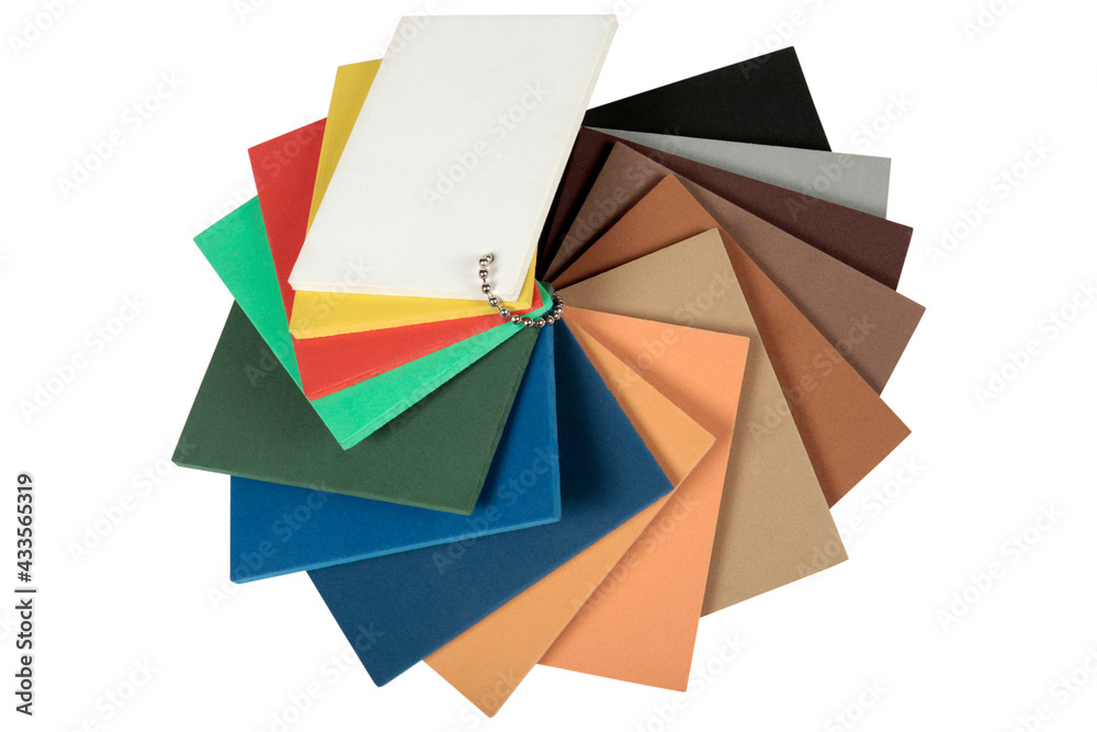 Colour swatches book isolated on white background. Colour swatches book isolated on white background.