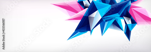 Vector 3d triangles and pyramids abstract background for business or technology presentations, internet posters or web brochure covers
