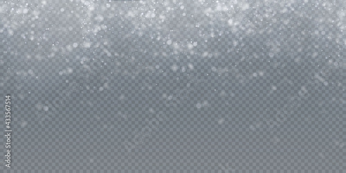 White png dust light.  Abstract winter background from snowflakes blown by the wind on a white transparent background.