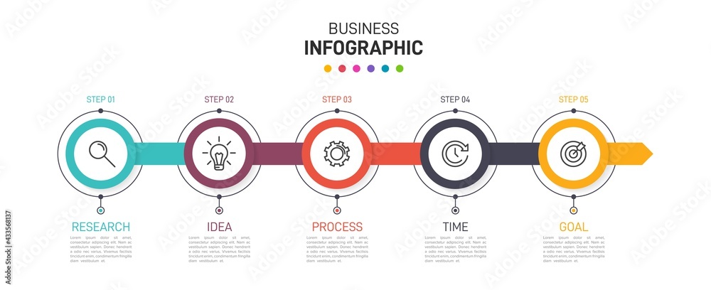 Infographic design with icons and 5 options or steps. Thin line vector. Infographics business concept. Can be used for info graphics, flow charts, presentations, web sites, banners, printed materials. Infographic design with icons and 5 options or steps. Thin line vector. Infographics business concept. Can be used for info graphics, flow charts, presentations, web sites, banners, printed materials.